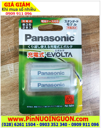 Panasonic BK-3MLE/2BC; Pin sạc Panasonic Evolta BK-3MLE/2BC AA1950mAh 1.2v Nội địa Nhật (Vỉ 2viên)